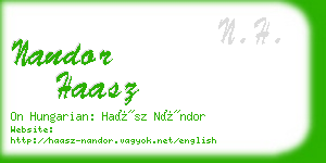 nandor haasz business card